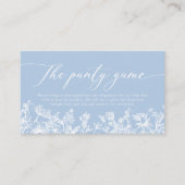 Elegant Dusty Blue Wildflower Het Panty spel Informatiekaartje (Voorkant)