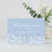 Elegant Dusty Blue Wildflower Het Panty spel Kaart (Staand voorkant)