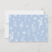 Elegant Dusty Blue Wildflower Het Panty spel Kaart (Achterkant)