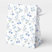 Elegant Dusty Blue Wildflower Vrijgezellenfeest Bedankdoosjes (Achterkant)