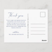 Elegant Dusty Blue Winter Foliage Boho Hartelijk d Briefkaart (Achterkant)