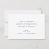 Elegant Dusty Blue Winter Foliage Boho Waterverf Bedankkaart (Achterkant)