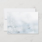 Elegant dusty blue winter foliage boho waterverf bedankkaart (Achterkant)