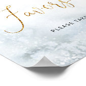 Elegant dusty blue winter foliage Favors Poster (Hoek)