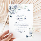 Elegant Dusty Blue Winter Foliage VRIJGEZELLENFEES Kaart