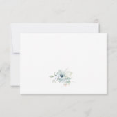 Elegant Dusty Blue Winter Foliage Wedding RSVP Kaartje (Achterkant)