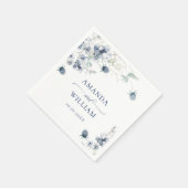 Elegant Dusty Blue Winter Foliage Wedding Servet (Hoek)