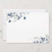 Elegant Dusty Blue Winter Moving Announement Aankondiging (Achterkant)