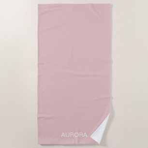 Elegant Dusty Blush gepersonaliseerde naam - Strandlaken