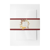 Elegant Dusty Brown Autumn Foliage Fall Wedding Uitnodigingen Wikkel (Voorkant Voorbeeld)