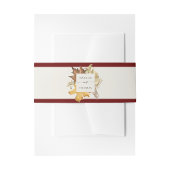 Elegant Dusty Brown Autumn Foliage Fall Wedding Uitnodigingen Wikkel