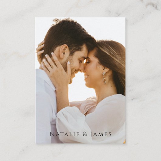 Elegant Dusty Brown Fall Wedding QR Code RSVP Informatiekaartje (Achterkant)