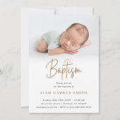 Elegant Dusty Cream Scallops Christening Baptisme  Kaart (Voorkant)