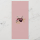 Elegant Dusty Floral Geometric Lijst Menu (Achterkant)
