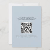 Elegant Dusty Floral QR Code Bruiloft Save The Date (Achterkant)