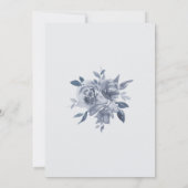 Elegant Dusty Grey Waterverf Floral Wedding Kaart (Achterkant)