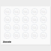 Elegant Dusty Light Blue Circle Ronde Sticker (Vel)