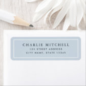 Elegant dusty light blue return address label (Insitu)