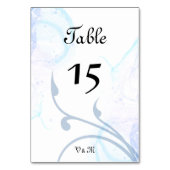 Elegant Dusty Light Blue wavy Kaart (Achterkant)