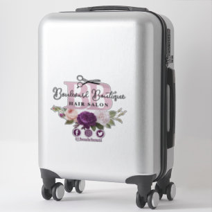 Elegant Dusty Mauve Bloemensalon Stylist Logo Sticker