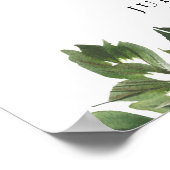 Elegant Dusty Mauve Botanical Weddenschap Welkom Poster (Hoek)