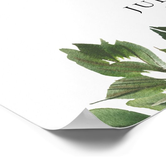 Elegant Dusty Mauve Botanical Weddenschap Welkom Poster (Hoek)