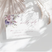 Elegant Dusty Mauve & Lavendel Bruiloft RSVP Kaart