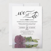 Elegant Dusty Mauve Roos We doen nog steeds geloft Kaart (Voorkant)