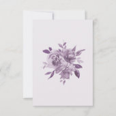 Elegant Dusty Mauve Waterverf Floral Wedding Save The Date (Achterkant)