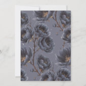 Elegant Dusty Navy Blue bruiloft Bloemen Kaart (Achterkant)