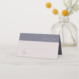 Elegant Dusty Navy Blue bruiloft Bloemen Plaatskaartje