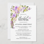 Elegant Dusty Paars Floral Vrijgezellenfeest Kaart (Voorkant)