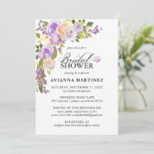 Elegant Dusty Paars Floral Vrijgezellenfeest Kaart (Staand voorkant)