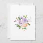Elegant Dusty Paars Floral Vrijgezellenfeest Kaart (Achterkant)