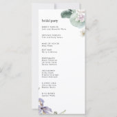 Elegant Dusty Paars Floral Wedding Programme (Achterkant)