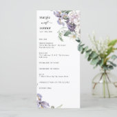 Elegant Dusty Paars Floral Wedding Programme (Staand voorkant)