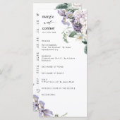 Elegant Dusty Paars Floral Wedding Programme (Voorkant / Achterkant)
