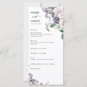 Elegant Dusty Paars Floral Wedding Programme (Voorkant)