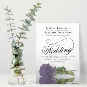 Elegant Dusty Paars Roos Classy Script Weddenschap Kaart