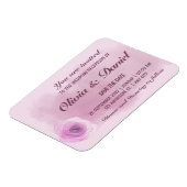 Elegant dusty paars roos florale bruiloft magneet (Linkerzijde)