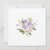 Elegant Dusty Paars White Floral Vrijgezellenfeest Kaart (Achterkant)