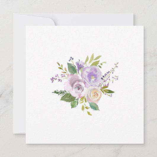 Elegant Dusty Paars White Floral Vrijgezellenfeest Kaart (Achterkant)
