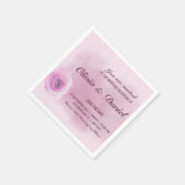 Elegant dusty paarse roos floral bruiloft servet (Hoek)