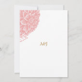 Elegant Dusty Pink and Gold Floral Wedding Kaart (Achterkant)