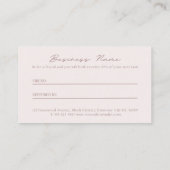 Elegant Dusty Pink Beauty Referral Card  (Achterkant)