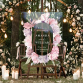 Elegant Dusty Pink Boho Flowers BRUILOFT Welkom Acryl Bord