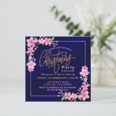 Elegant Dusty Pink Boho Wildflower Christmas Kaart (Staand voorkant)