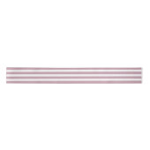 Elegant Dusty Pink en White Striped Satijnen Lint (Voorkant)