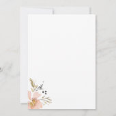 Elegant Dusty Pink Floral Waterverf Wedding Kaart (Achterkant)