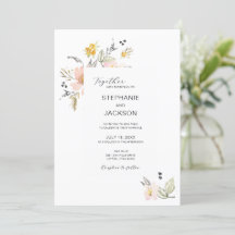 Elegant Dusty Pink Floral Waterverf Wedding